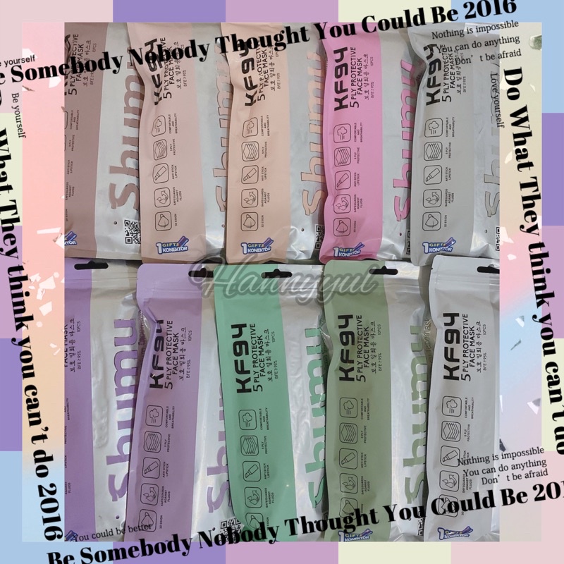 Masker KF94 5ply shumu / careion isi 10pc