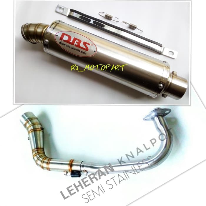 Knalpot Full Set DBS Bulat Scoopy/Beat Old Karbu/New Fi Esp/Pop/Street