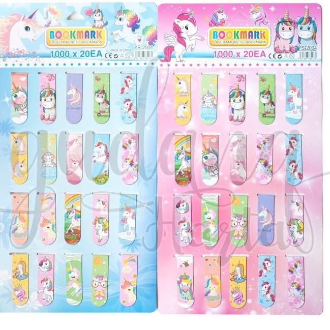 

Pembatas Buku Magnet Unicorn ISI 20 Bookmarks Bookmark GH 308155