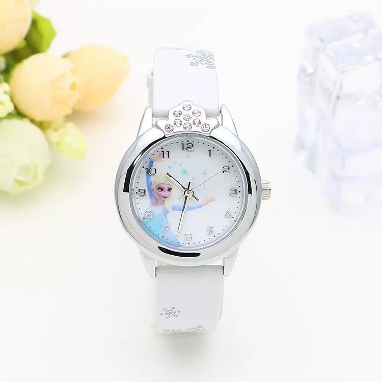 Jam Tangan Anak Perempuan Princess Elsa Anna Frozen (FREE BOX)