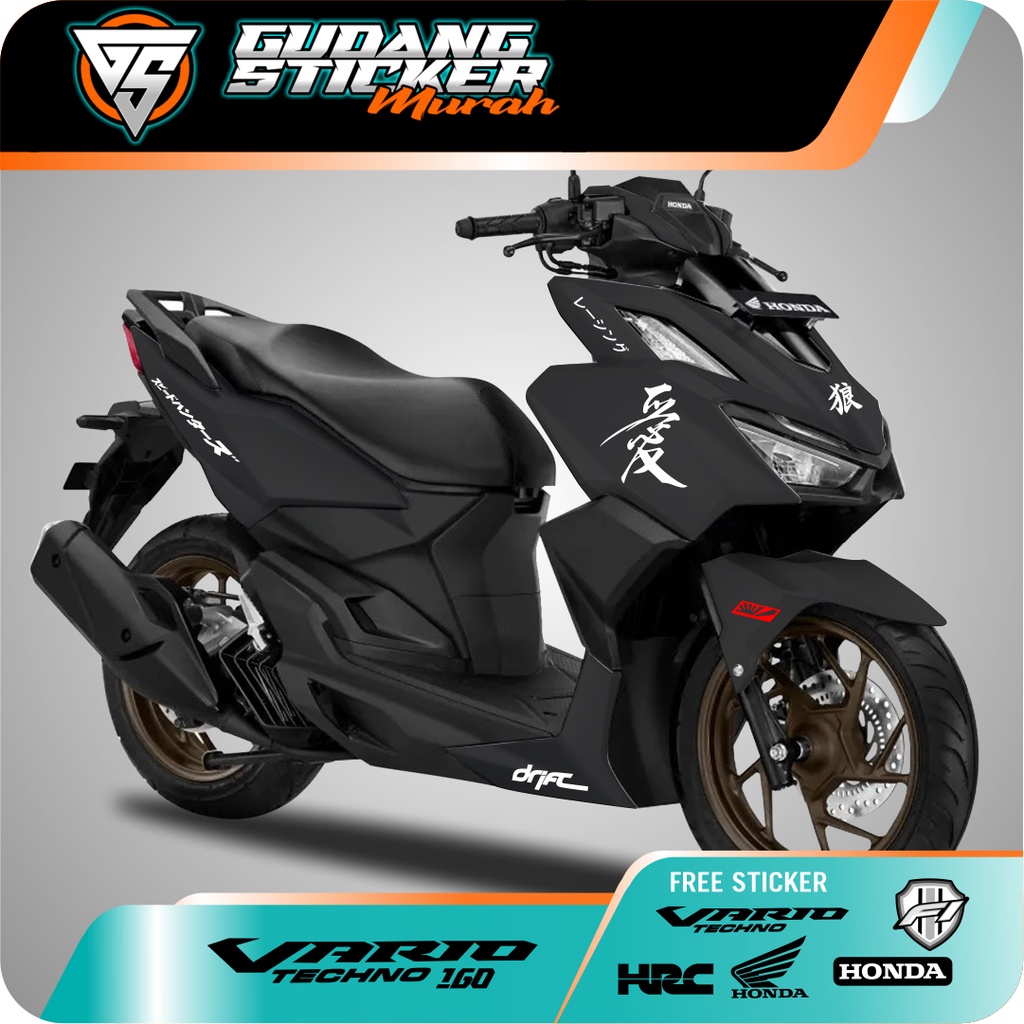 STRIPING CUTTING HONDA VARIO 160 TULISAN JEPANG EDISI JDMSTYLE STIKER AKSESORIS SEPEDA MOTOR