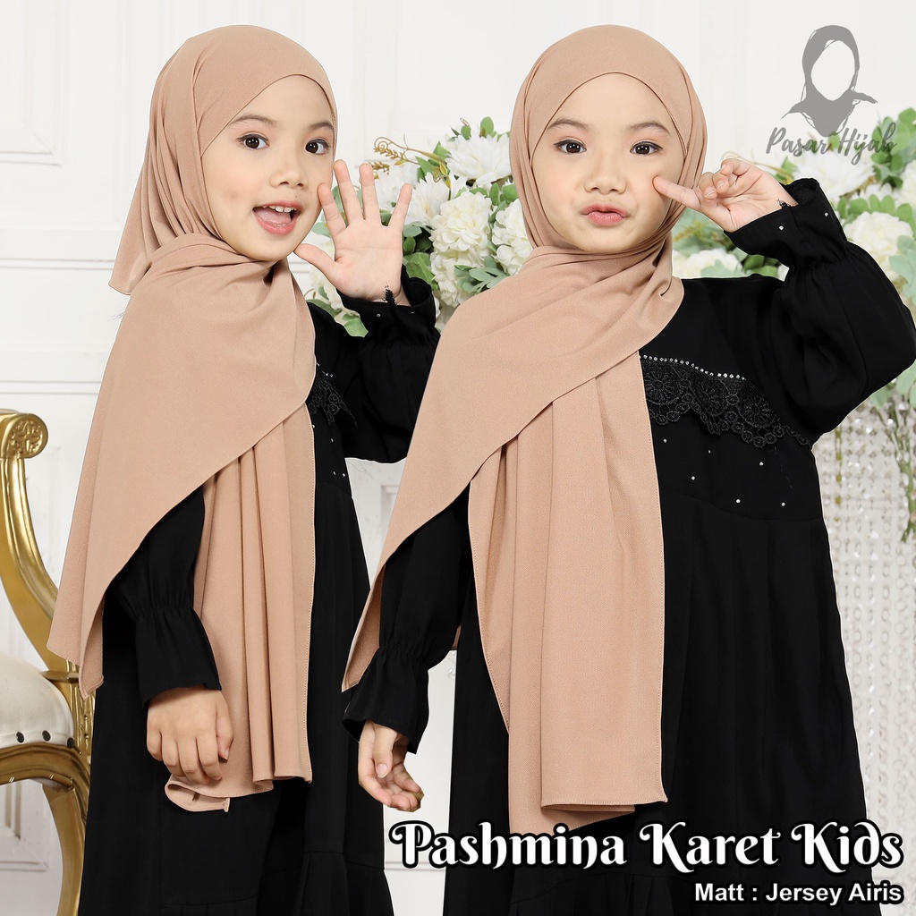 Kerudung Pashmina Instan Karet Kids Hijab Instan Anak Jersey Airis Terbaru Pasar Hija'b