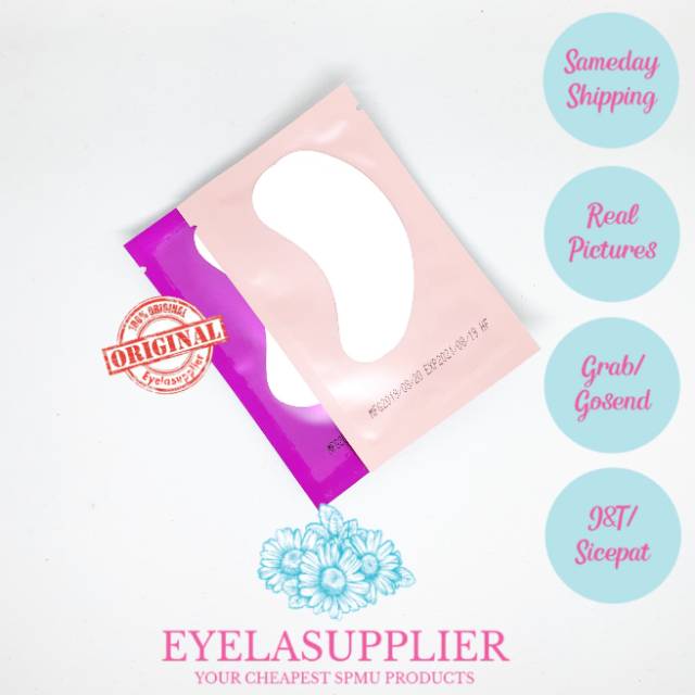 100pcs eyepatch gel pads hydrogel untuk eyelash extension tanam bulumata bantalan mata