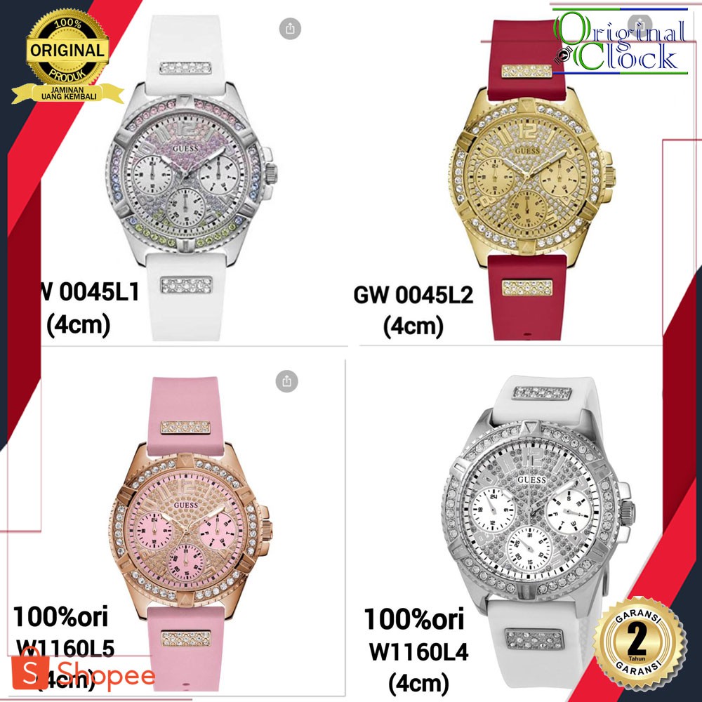 JAM TANGAN PRIA WANITA | RANTAI | KULIT | KARET | MURAH | WANITA GUESS TYPE  W1160L1 W1160L2 W1160L4