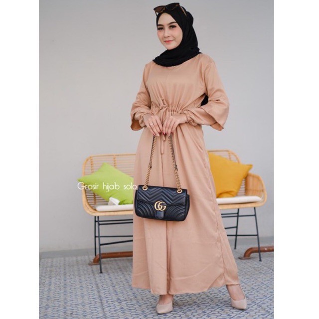 (MGA) GAMIS APINA REMPEL BUSUI DRESS MOSCREPE PREMIUM