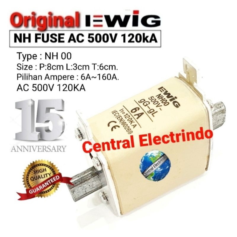 NH Fuse EWIG NH00 AC500V 120KA