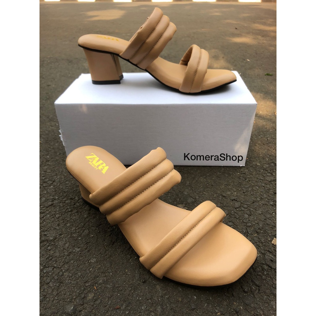 SANDAL WANITA HEELS ZARRA PREMIUM  MODEL BAN - ll