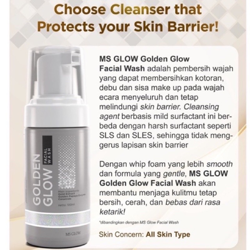 MS GLOW FACIAL WASH GOLDEN GLOW