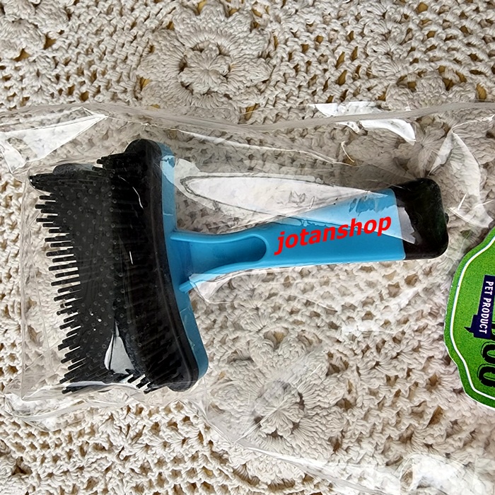 SISIR GROOMING KUCING ANJING KELINCI PRESS TIMMER TOMBOL SIKAT PEMBERSIH BULU RONTOK PET BRUSH SELF QUICK CLEANING