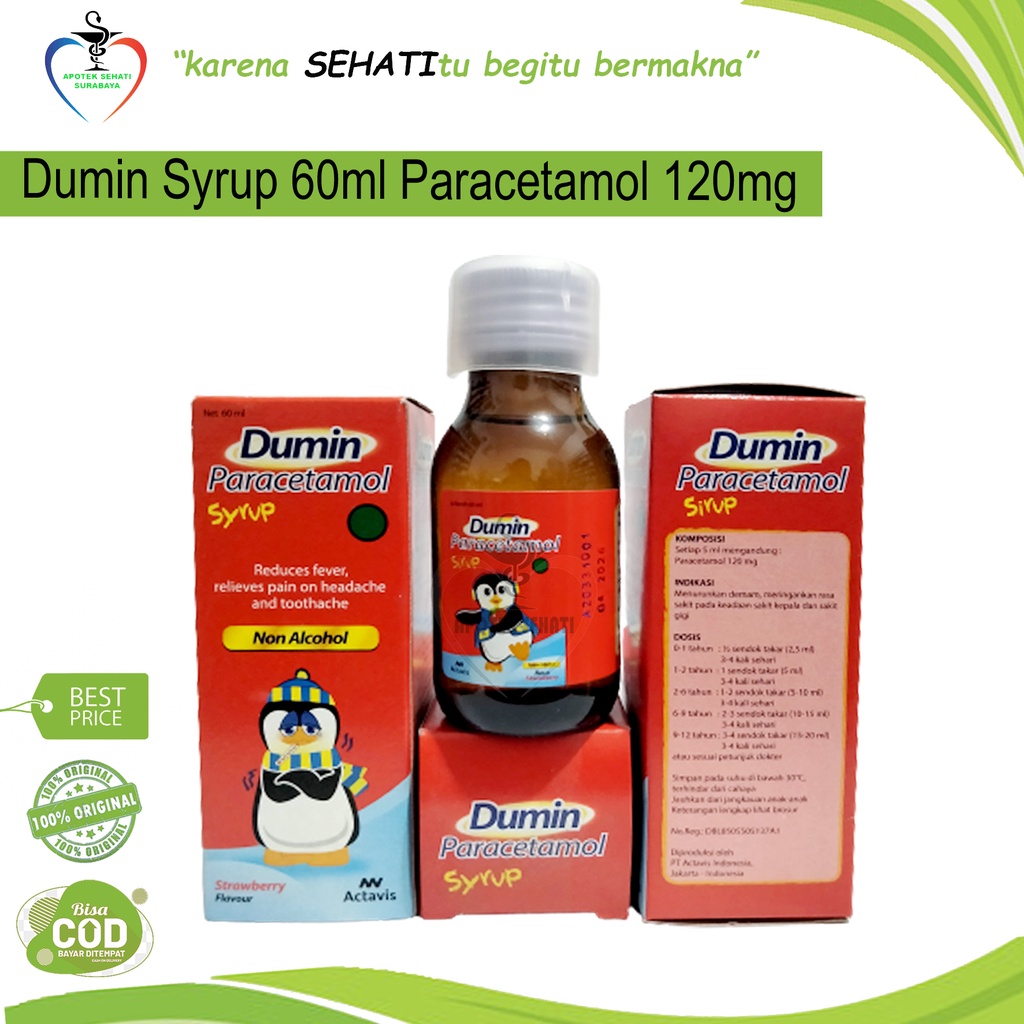DUMIN SIRUP OBAT DEMAM PARACETAMOL ANALGESIK ANTIPIRETIK