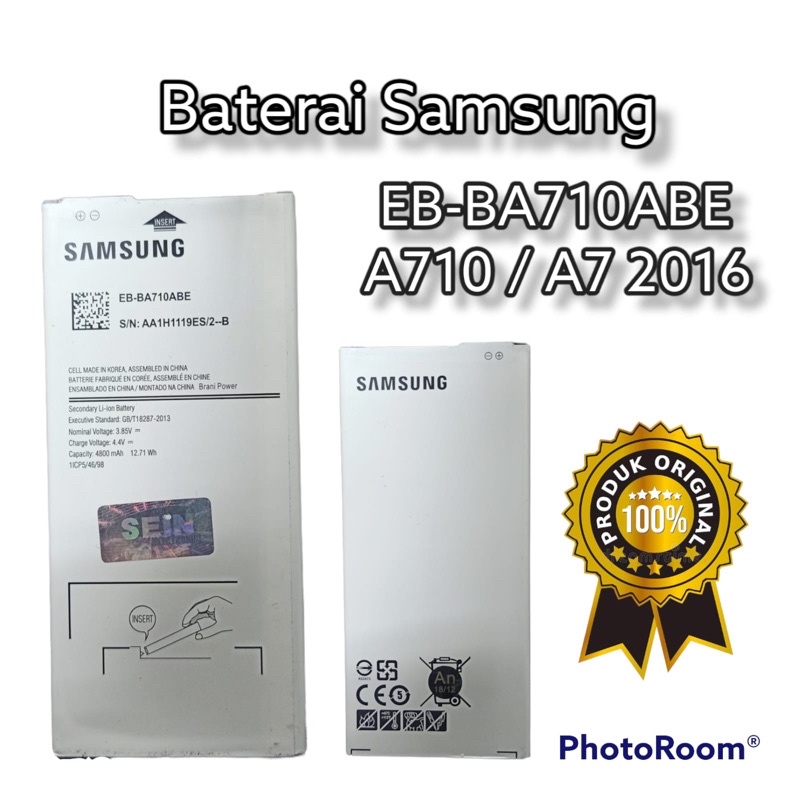 baterai samsung A710 A7 2016 EB-BA710ABE baterai batterry original samsung a710 a7 2016