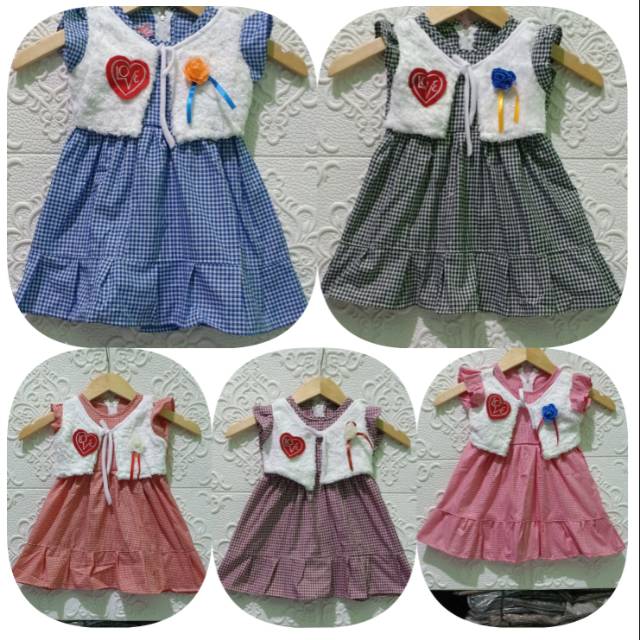 BAJU DRESS ROMPI ANAK:1--2 THN