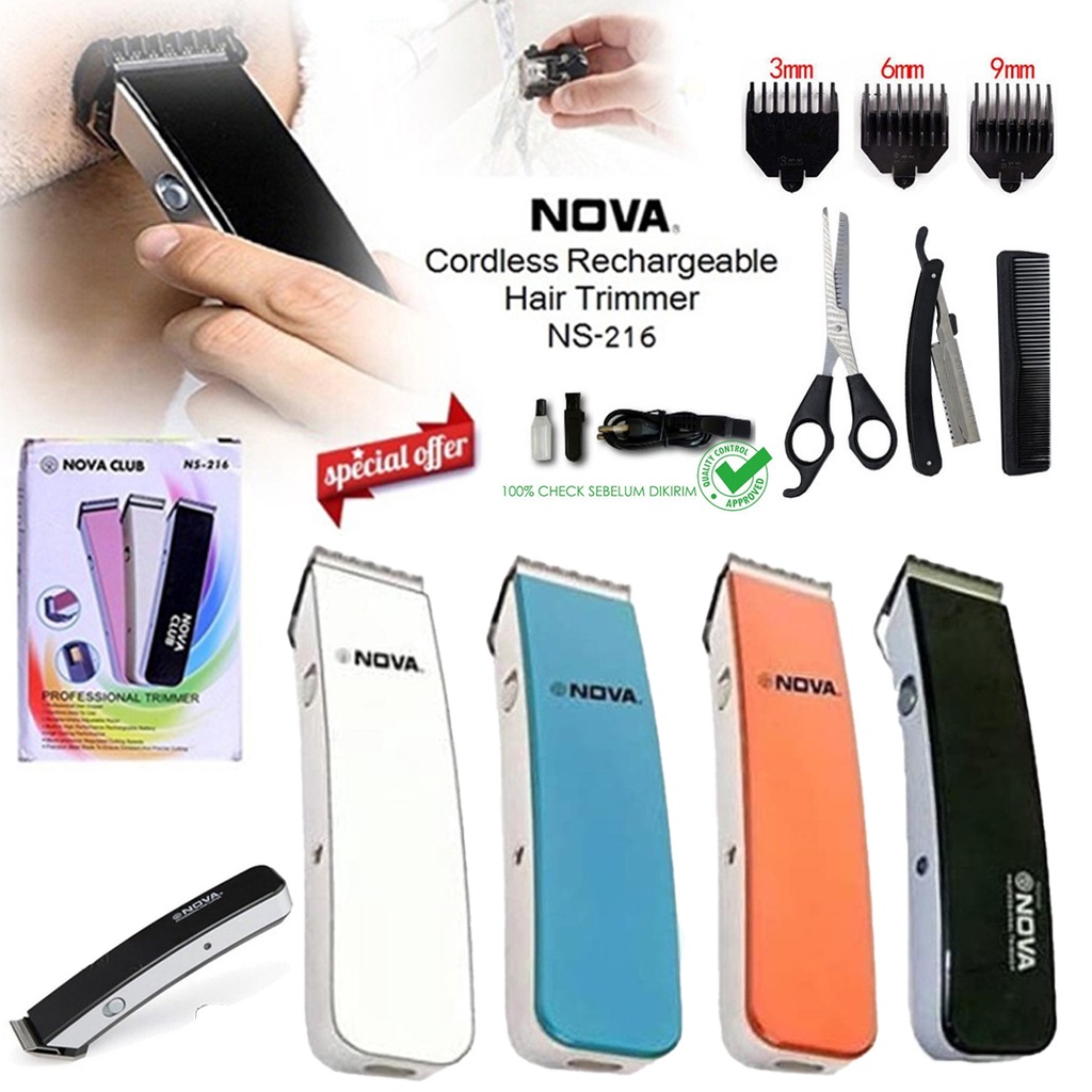 CS1-Cukur Nova NS216 Alat Cukur Jenggot / Hair Clipper Rambut Hair Trimmer PROMO