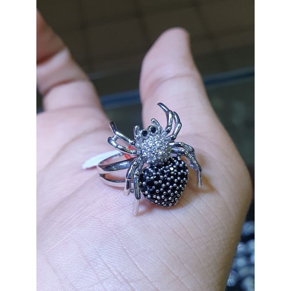 cincin labalaba emas putih 750/23k unik