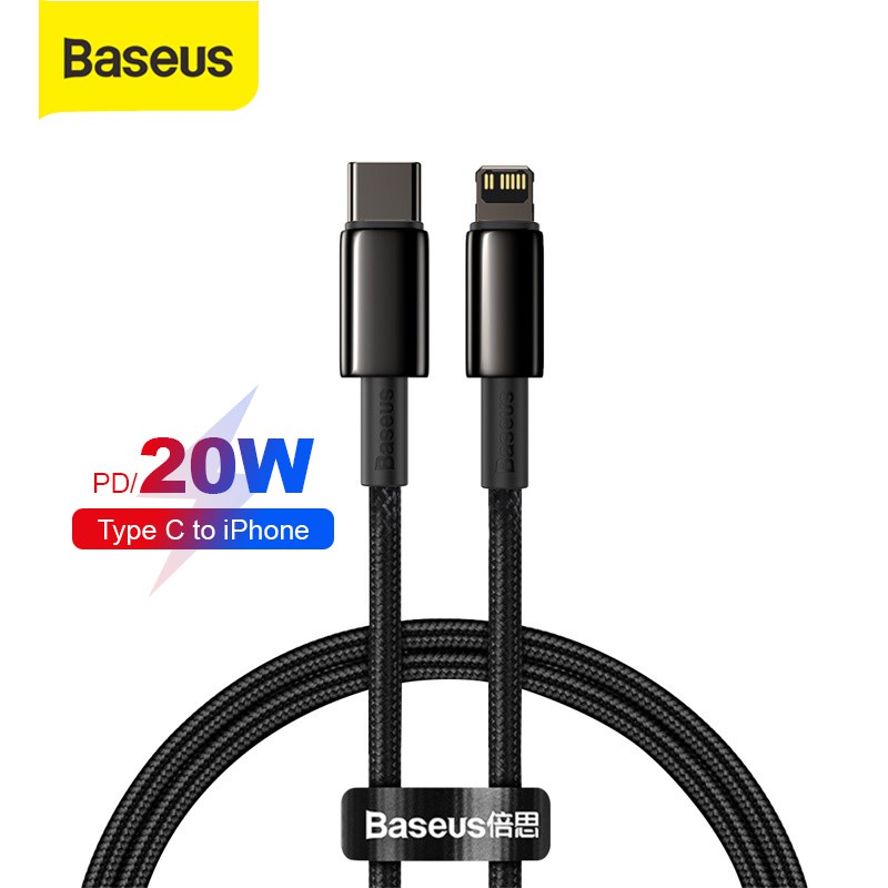 Baseus Tungsten Gold Fast Charging iPhone Kabel Data Type-C to iP PD 20W