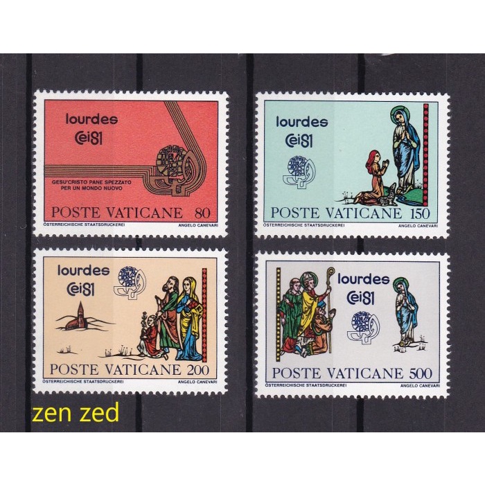 

0438 Perangko Vatican City 1981 International Congress 4v Mnh