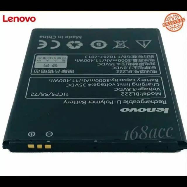 Battery Baterai Lenovo BL222 BL 222 S660 S668+ A660 Batre lenovo bl 222 Original OEM