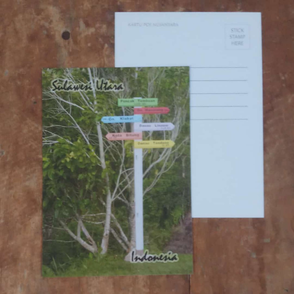

KARTU POS NUSANTARA POSTCARD - PAPAN PENUNJUK WISATA SULAWESI UTARA