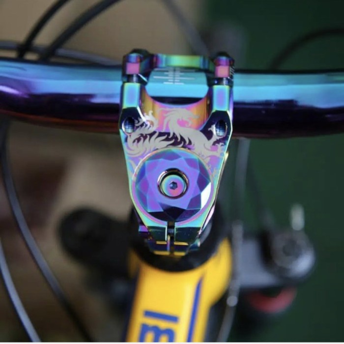 PREMIUM Tutup Headset Stem KRSEC warna Rainbow, Gold, Titanium Top cap