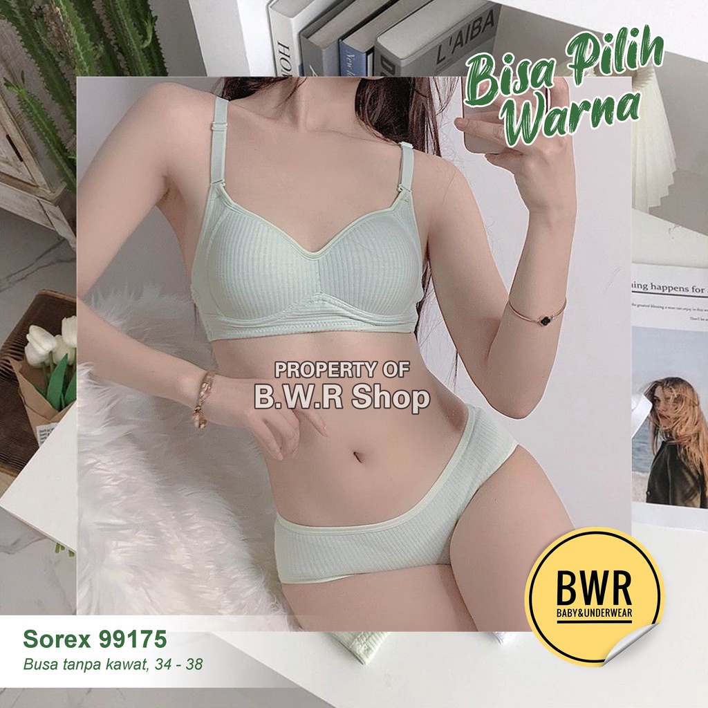 Bh Sorex 99175 99193  Salur Bra Sorex Busa Sedang Tanpa Kawat Kait 3 Terlaris | Bra Sorex 99175 99193 Busa | Bwr