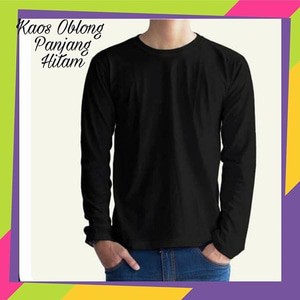 kaos oblong hitam/oblong lengan panjang/oblong polos/oblong murah/oblong pria/kaos murah