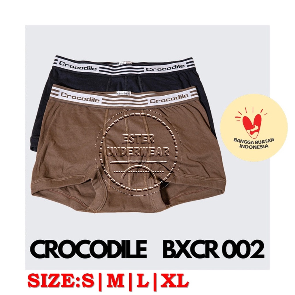 Celana Boxer Pria CROCODILE BXCR 002 ISI-2 PCS