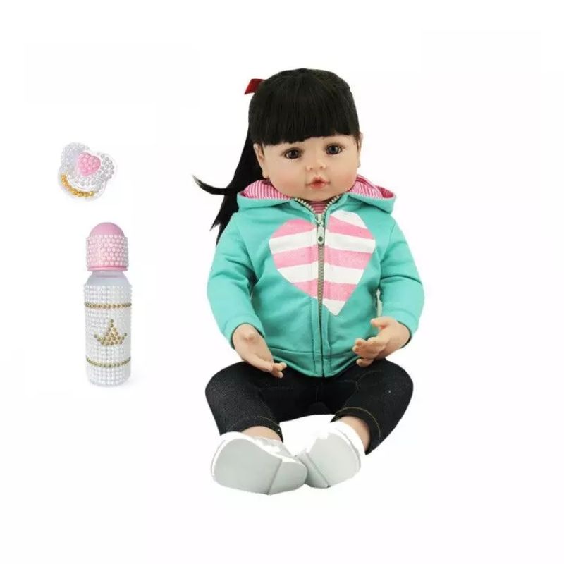 Full Silikon Boneka Reborn Premium cowok cewek 49 cm