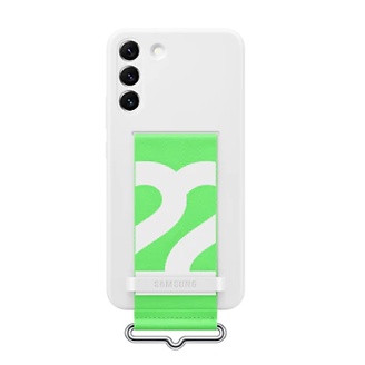 Silicon Cover With Strap Samsung Galaxy S22 Plus Original - White