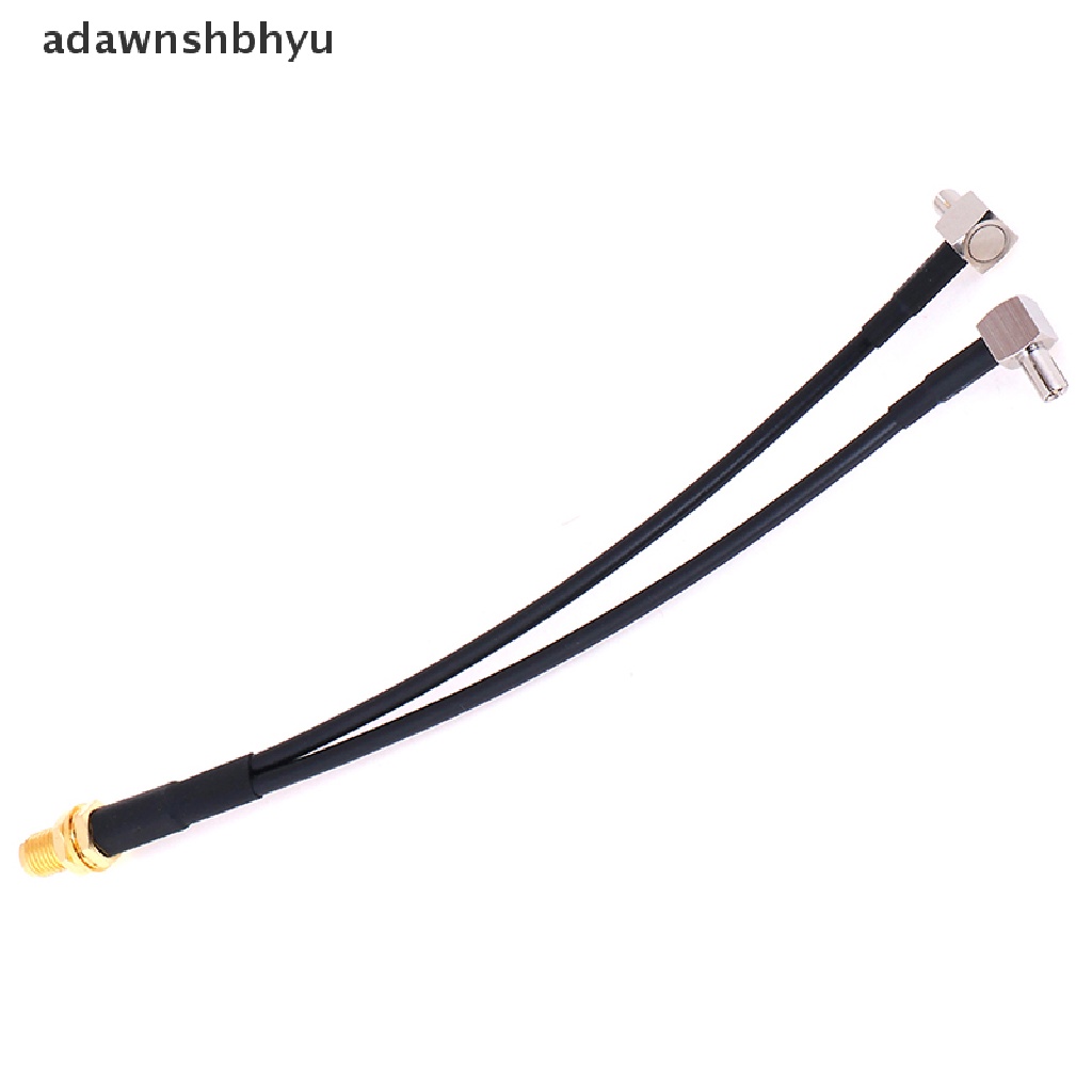 Adawnshbhyu 15cm sma female to 2x ts9 male plug y splitter Gabungan Kabel Kuncir rg174