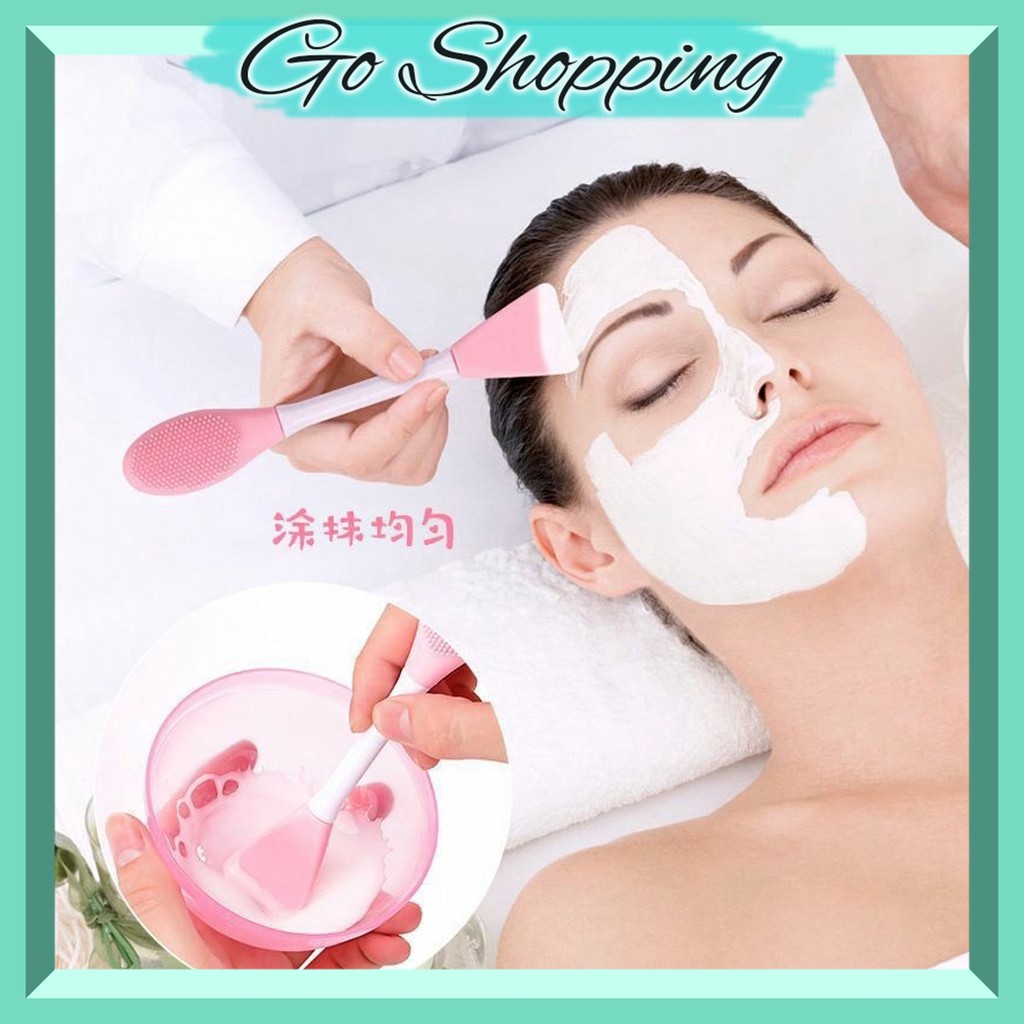 GO! KM329 KUAS MASKER SILIKON+SIKAT PEMBERSIH KOMEDO 2IN1 SILICONE BRUSH FACE MASK COD