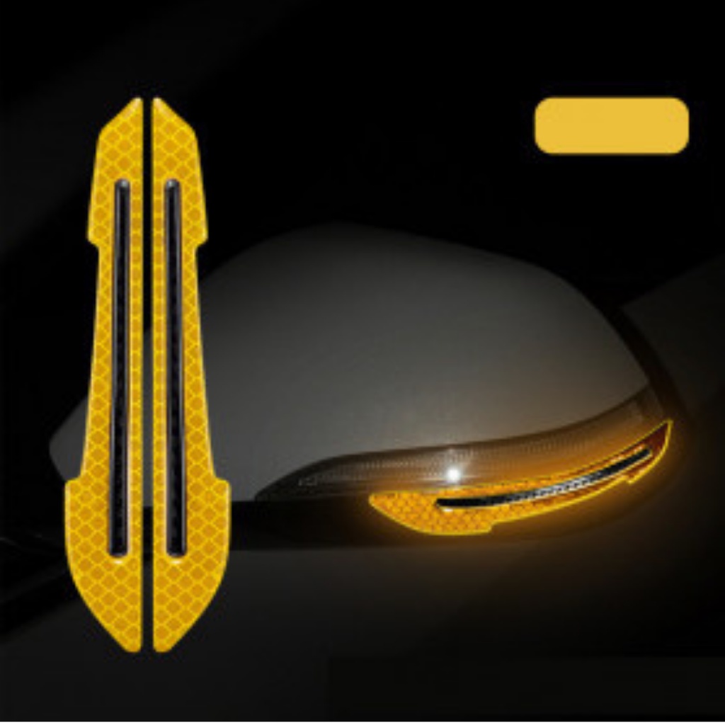 STIKER REFLEKTOR Pelindung Spion Anti Baret Pelindung Cover Spion Mobil Sticker 2Pcs Kiri Kanan