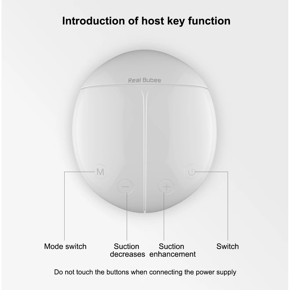 Real Bubee-Electric Double Electric Breast Pump, Powerful Suction Nipple Milk Pump, Baby Milk Bottle