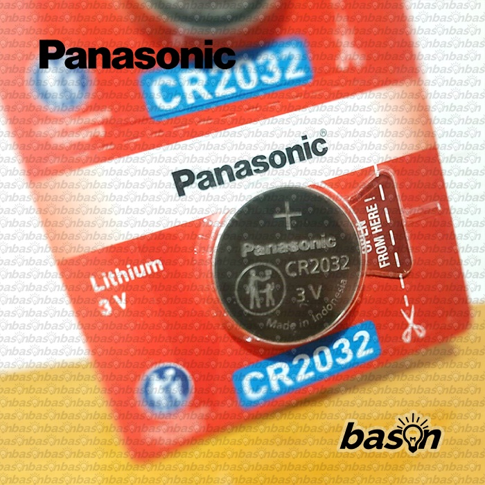 Baterai Panasonic CR2032 - Lithium Battery - Baterai Kancing isi 5 pcs