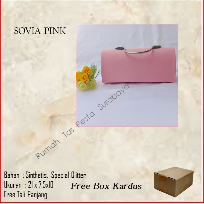 Tas Kekinian,Tas Satin,Tas Clutch,SOVIA PINK