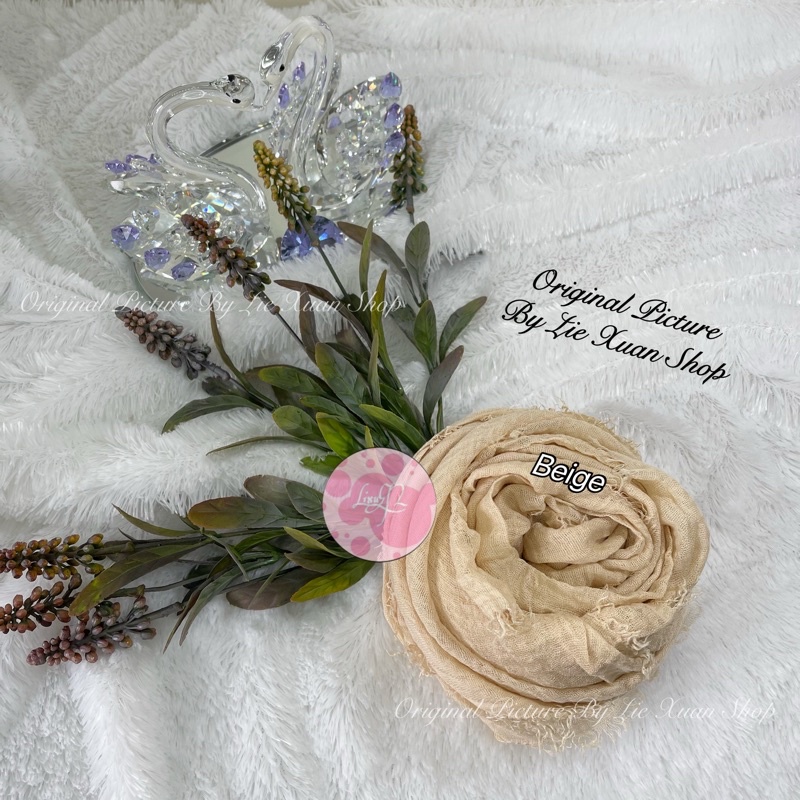 Pasmina Crincel Murah Pasmina Kusut Pasmina Negro-Beige