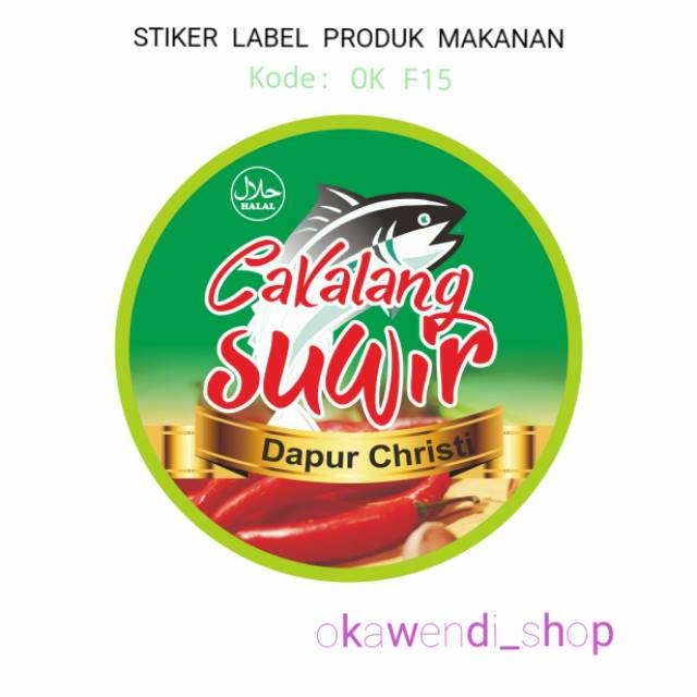 

STIKER LABEL PRODUK/STIKER KEMASAN/LABEL PRODUK MAKANAN Design Kode: OK F15