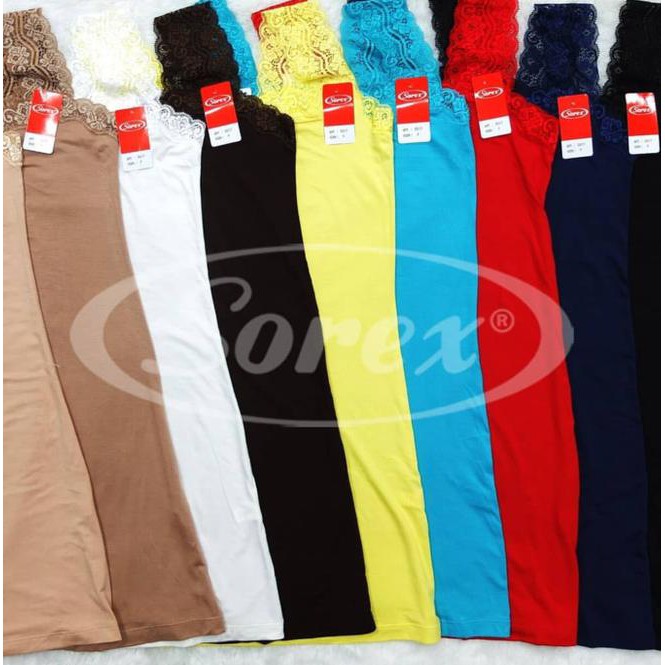 S87G Camisol Tanktop Sorex 5017 Panjang Renda Jumbo Aler