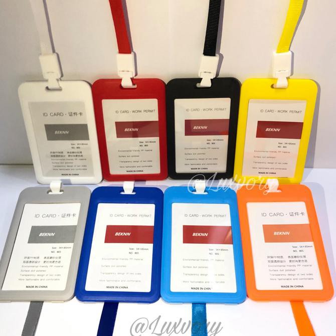 

ITERLARISl ID Card Holder + Tali / Name Tag /Card Holder / Tempat ID Card ICLl