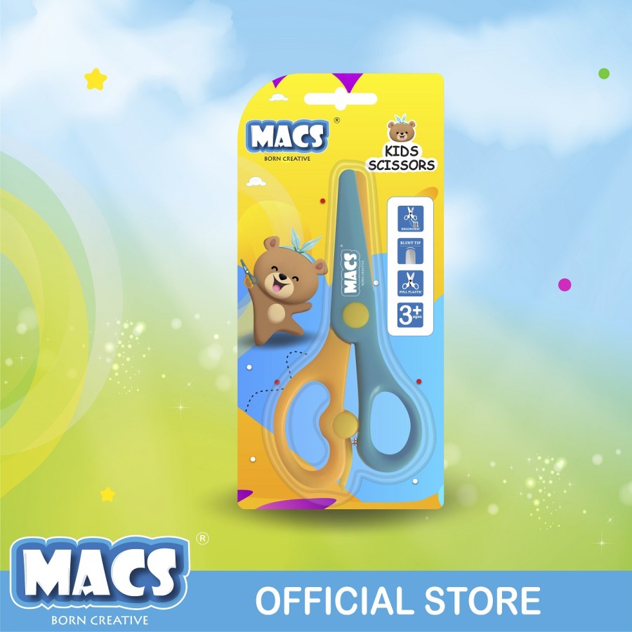 MACS Kids Scissors Gunting Plastik Aman/Safety untuk Anak Balita / TK