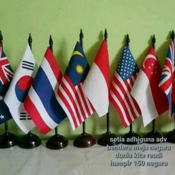 Jual bendera meja negara + tiang | Shopee Indonesia