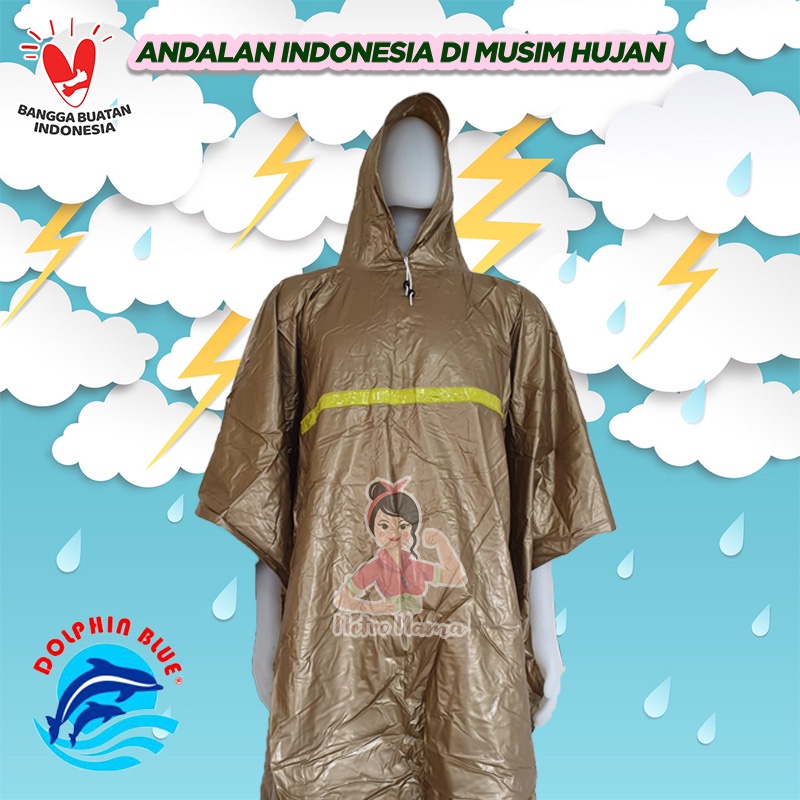 Jas Hujan Poncho BIG TOP Golden DOLPHIN BLUE 696 Premium Quality