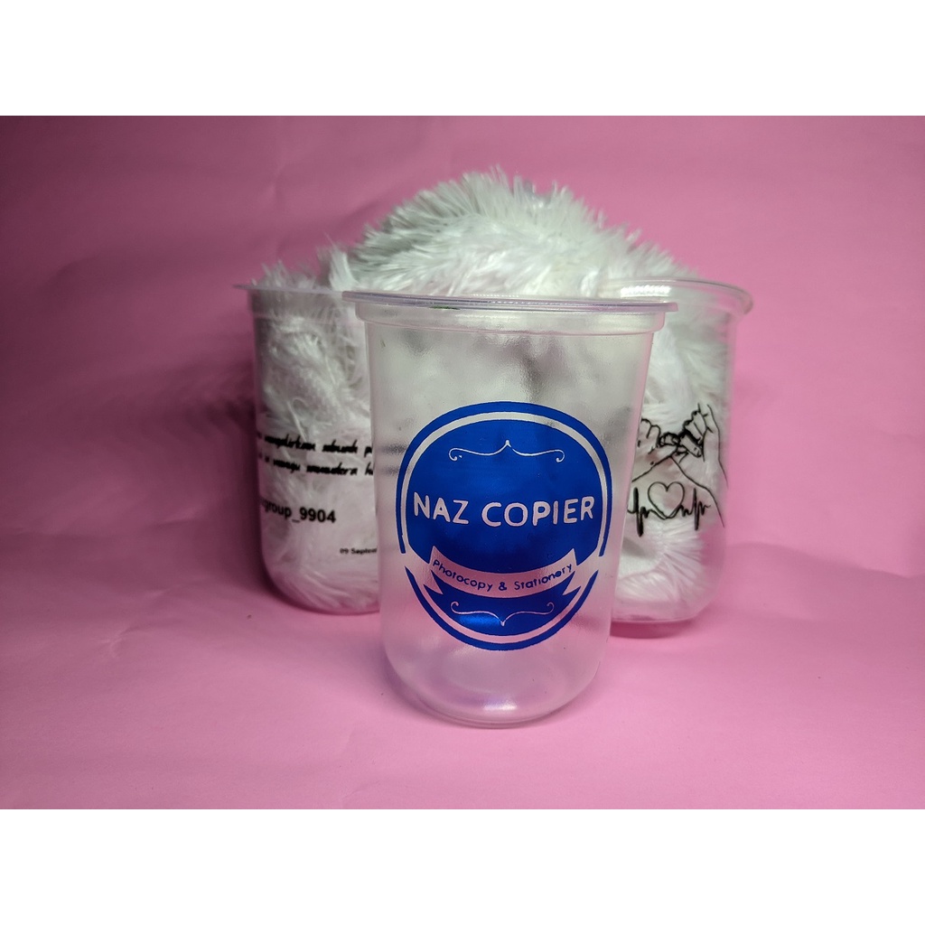 Cup Plastik/ Gelas Plastik + Sablon