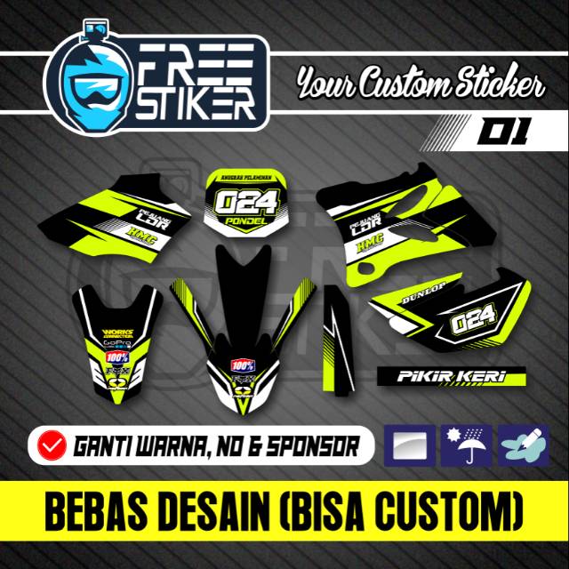

DECAL STICKER YZ 85 STABILO PUTIH