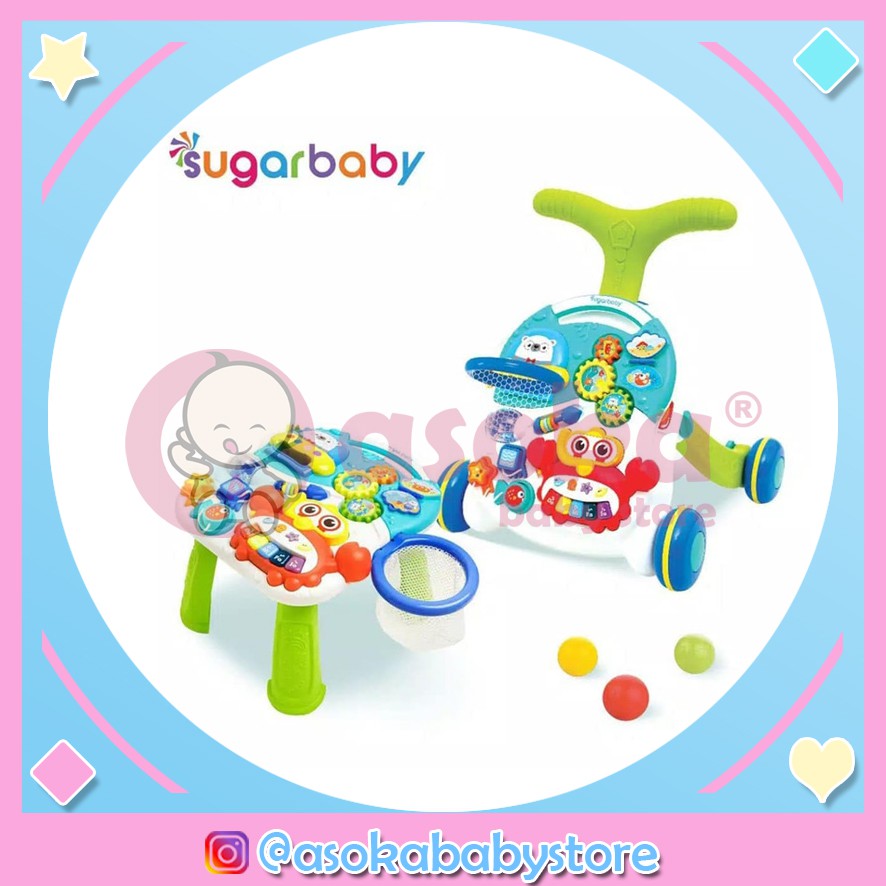 Sugar Baby 10IN1 Premium Activity Walker &amp; Table / Push Walker Baby Walker ASOKA