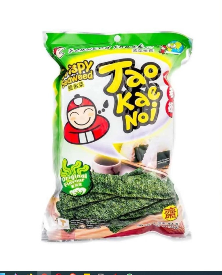 

Tao Kae Noi Crispy Original 32 Gr Crispy Seaweed Original