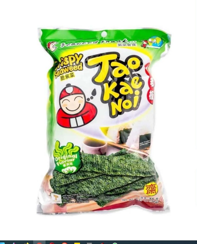 Tao Kae Noi Crispy Original 32 Gr Crispy Seaweed Original