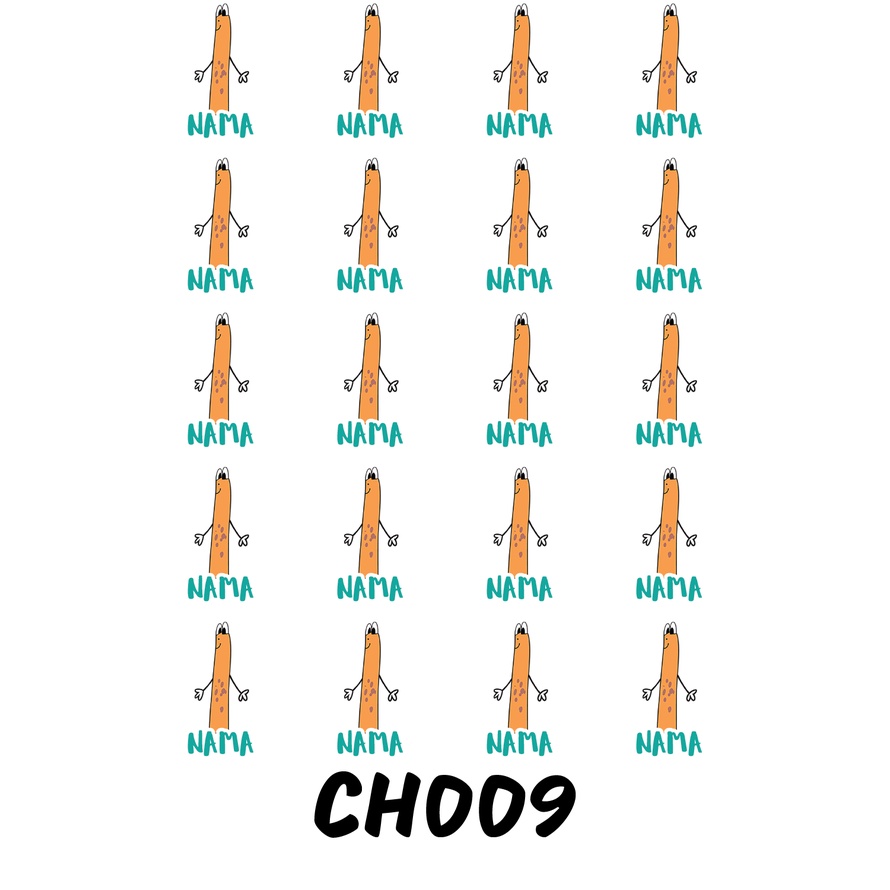 

Sticker Nama Cutting Label Waterproof Tahan Air Huruf 09 (CH009)