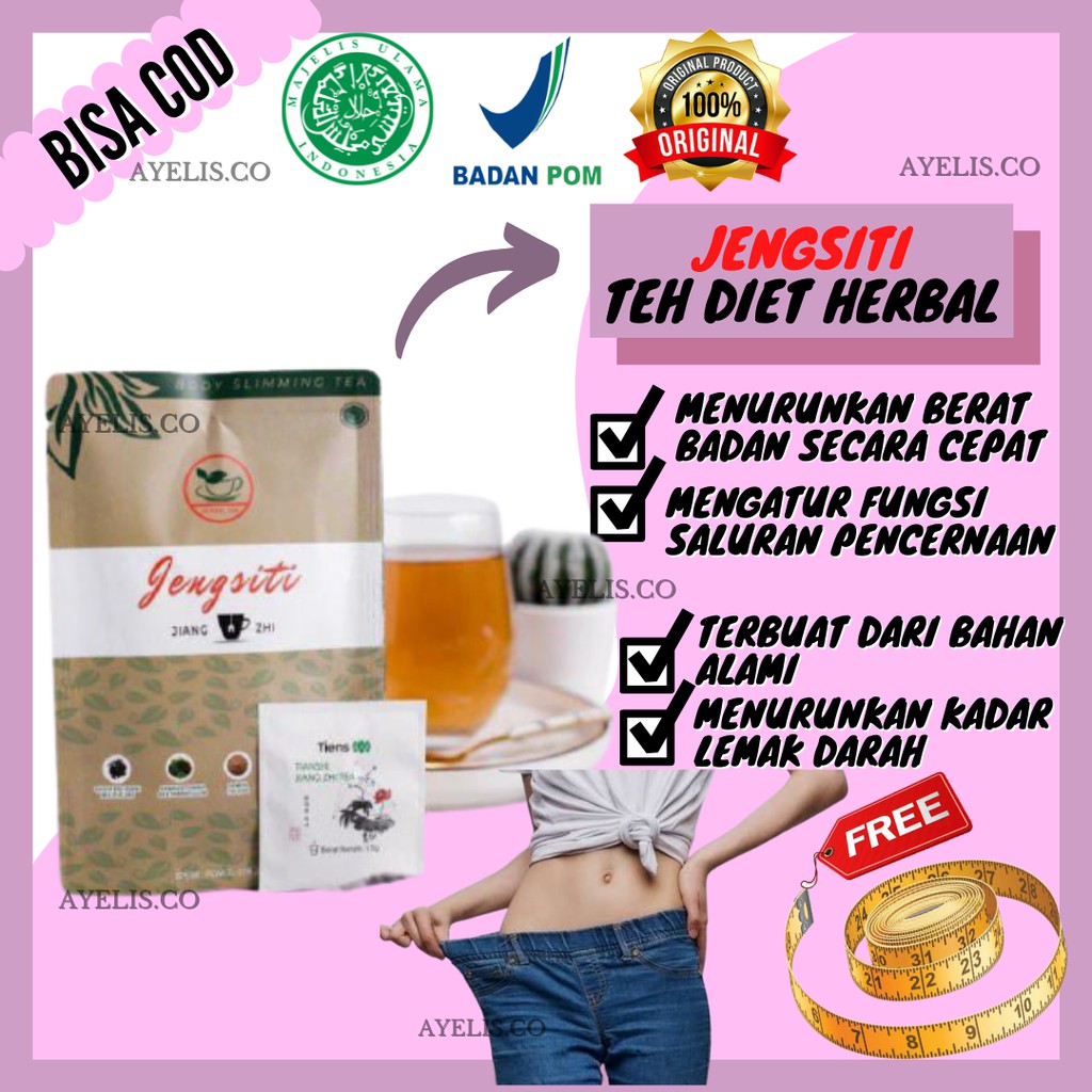 (RESS RESMI) JENGSITI TEH PELANGSING HERBAL DETOX LEMAK VIRAL TIKTOK ORIGINAL