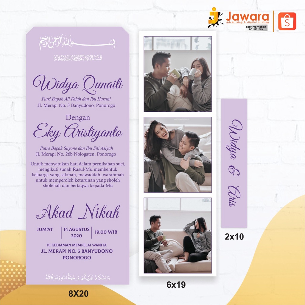 Undangan Pernikahan / Undangan Simpel / Wedding invitation / Undangan aesthetic PONOROGO,MAGETAN,NGA