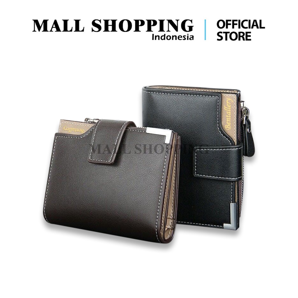 (COD) Dompet Lipat Wanita Dompet Pria Unisex Dompet Kartu MALL SHOPPING